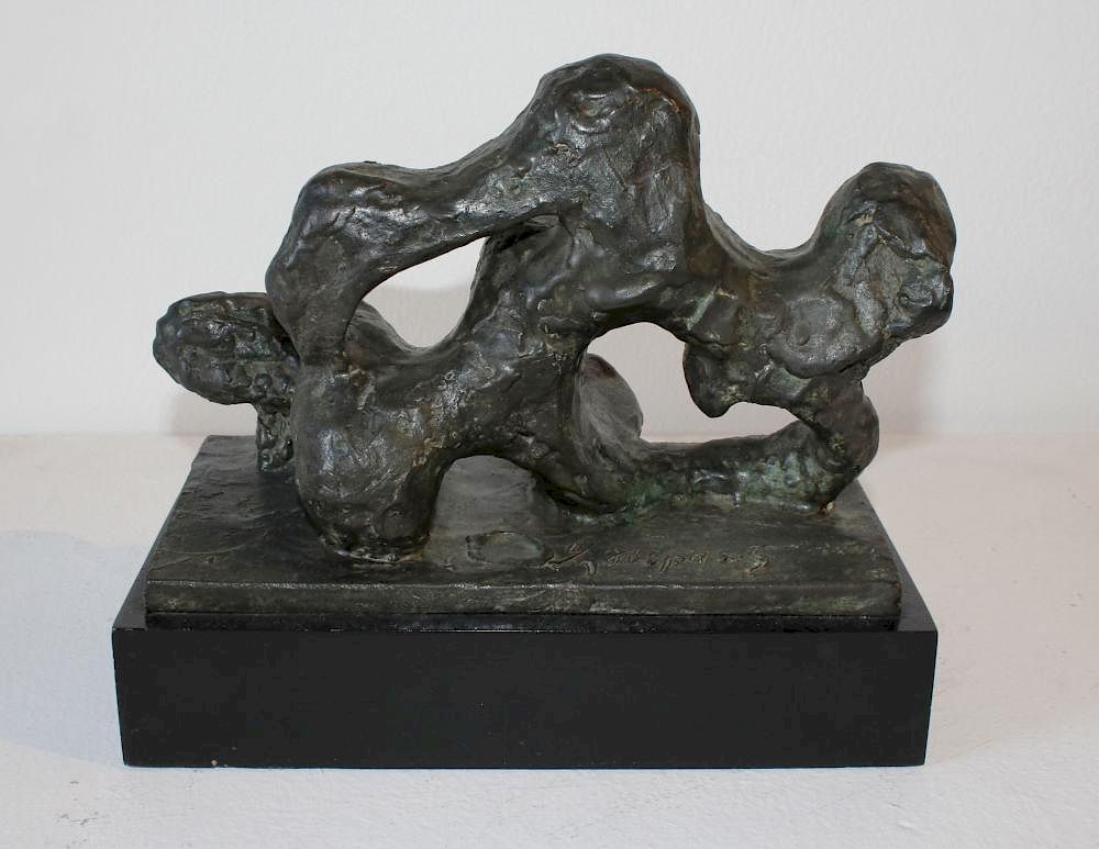 Appraisal: Jacques Lipchitz Reclining Figure Jacques Lipchitz Reclining Figure Bronze sculpture