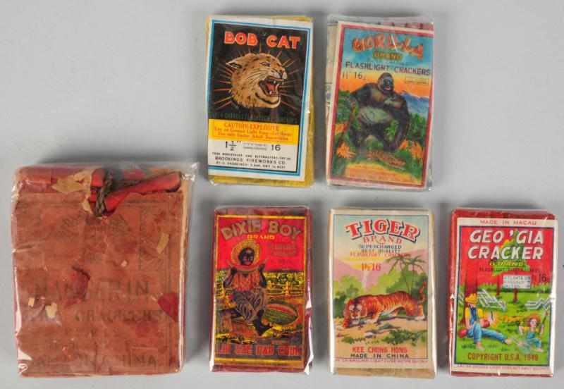 Appraisal: Lot of Firecracker Packs Includes Bobcat -pack logo crackers Gorilla