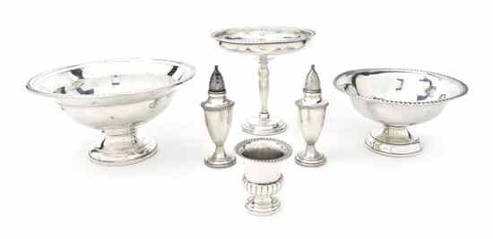 Appraisal: A Collection of American Sterling Silver Articles weighted comprising four