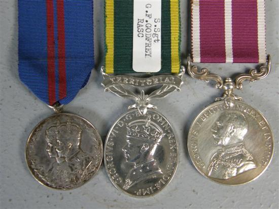 Appraisal: Three medals Coronation George VI Territorial efficient service medal S