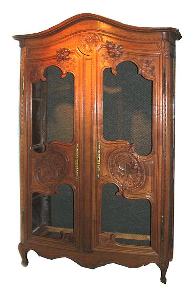 Appraisal: A Louis XV carved oak armoire height ft in width