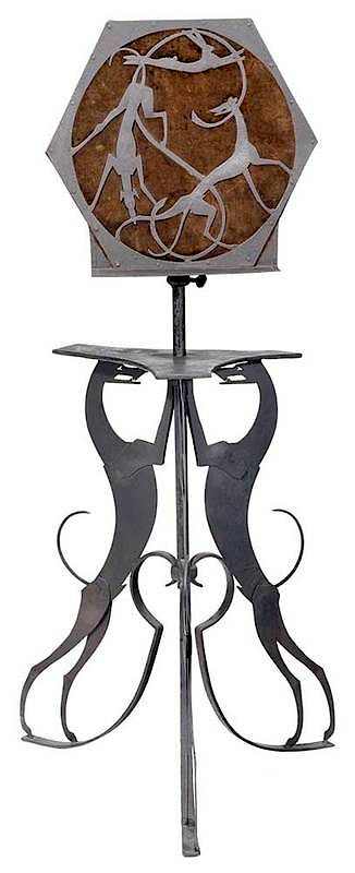 Appraisal: Wilhelm Hunt Diederich American Austro-Hungarian - Art Deco Music Stand