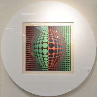 Appraisal: Victor Vasarely - Screen print Vega Fel-Vert-Rouge signed lower right