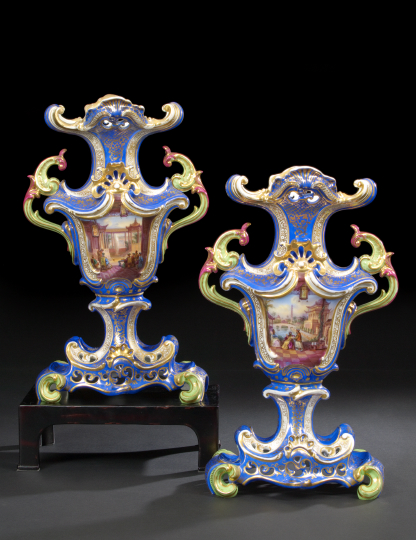 Appraisal: Good Pair of Paris Porcelain Garniture Vases third quarter th