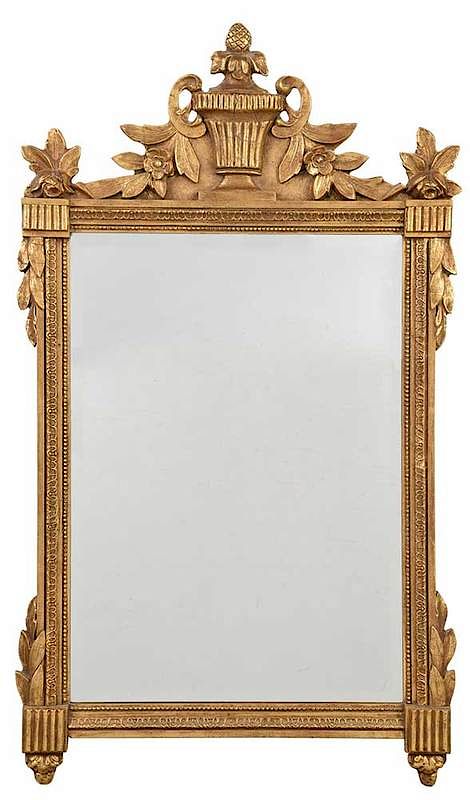 Appraisal: Italian Neoclassical Style Gilt Mirror th century gilt composition frame