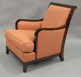 Appraisal: Milling Road by Baker upholstered armchair Milling Road by Baker