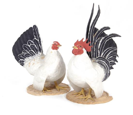 Appraisal: Pair Boehm Black-Tailed Bantams no I H W pcs Provenance