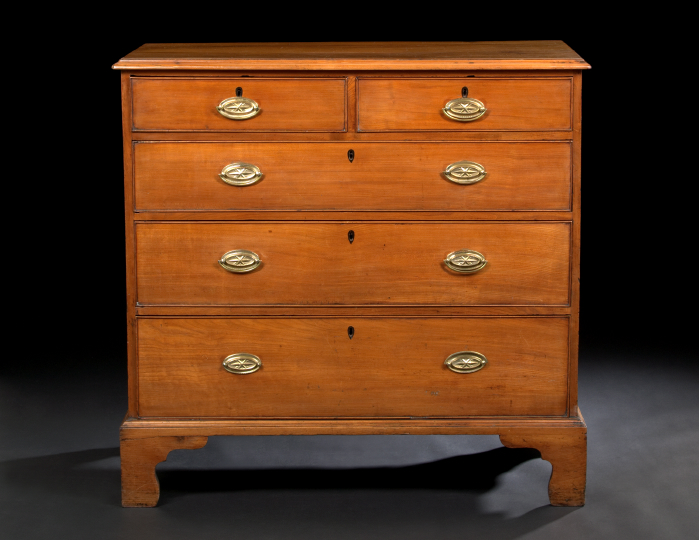 Appraisal: George III Blond Mahogany Chest first quarter th century and