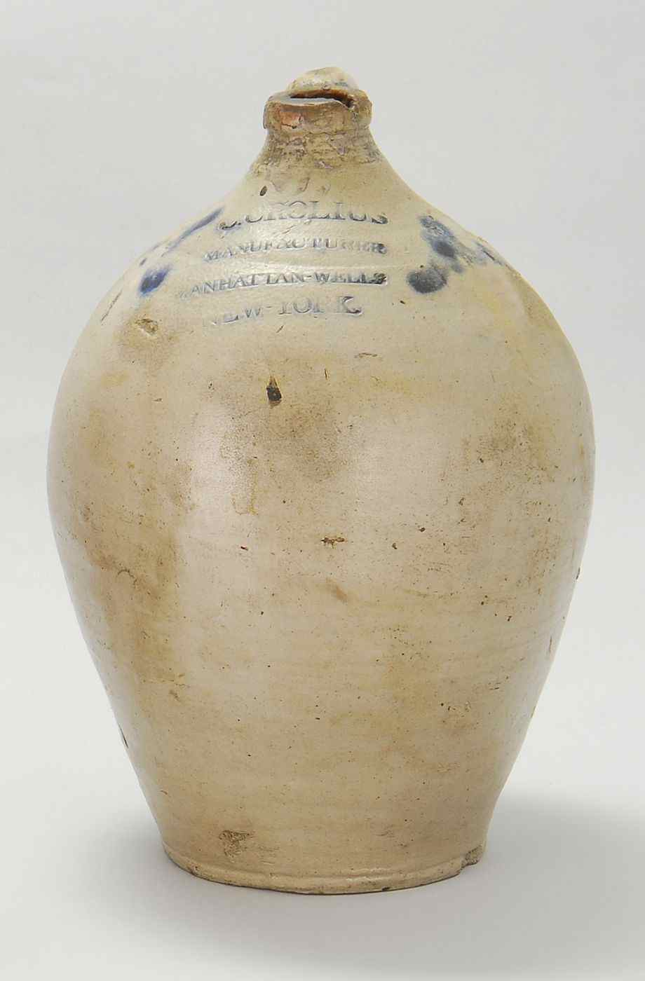 Appraisal: TWO-GALLON STONEWARE JUGAmerican th CenturyIn ovoid form Marked C Crolius