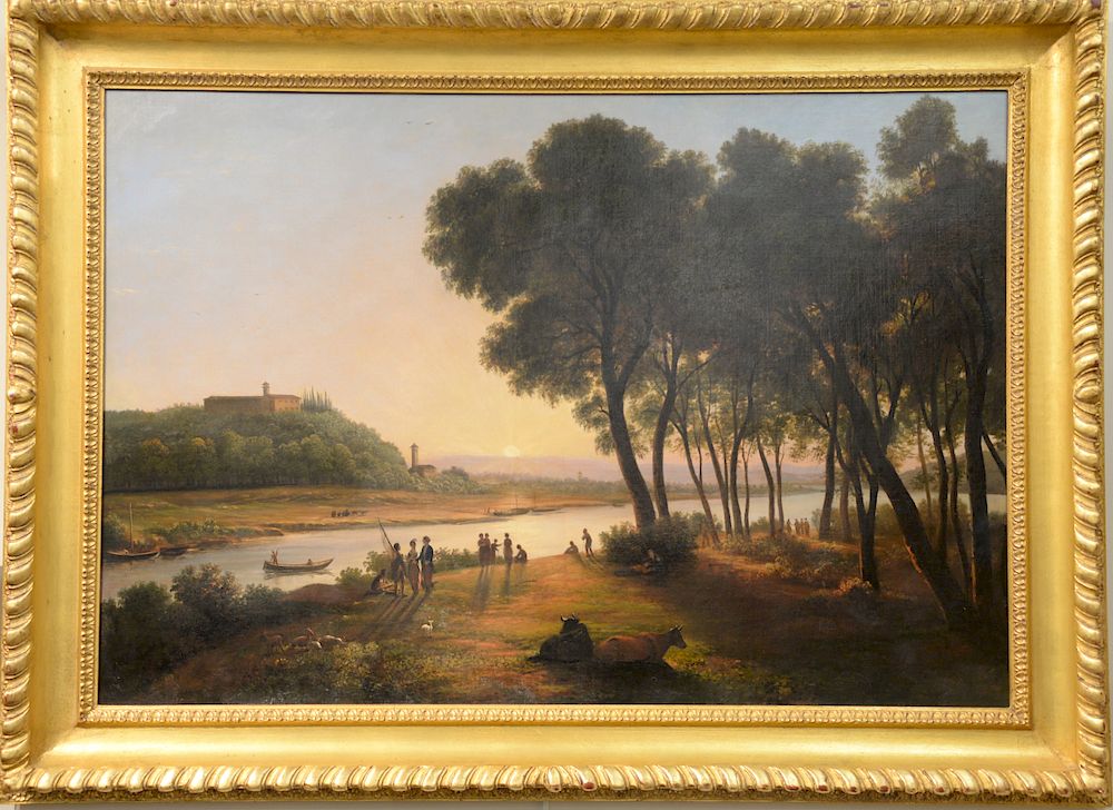 Appraisal: Attributed to Thomas Christopher Hofland - oil on canvas Figures