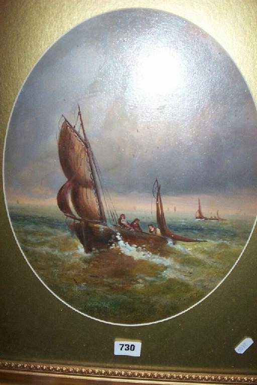 Appraisal: A th century oil painting on board of oval form