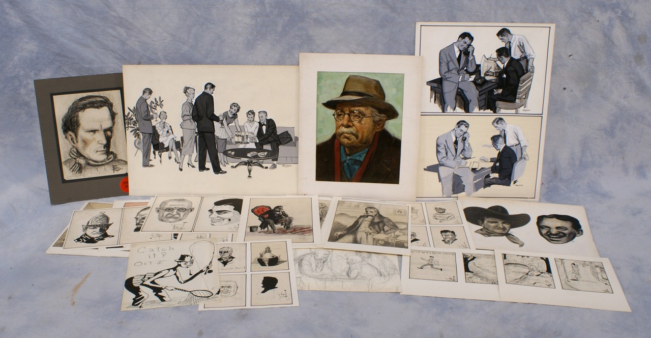 Appraisal: Richard Baldwin American PA b unframed drawings and sketches on