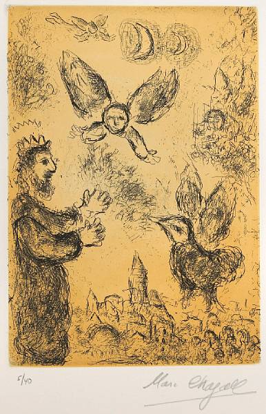 Appraisal: Marc Chagall Russian French - Pl from Psalms of David