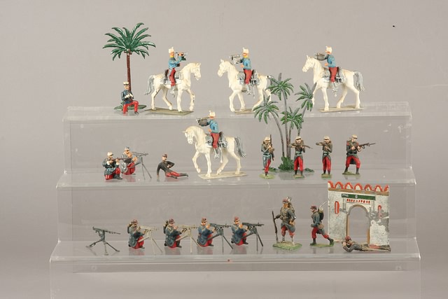 Appraisal: Lot of mounted and foot figures by various manufacturers together