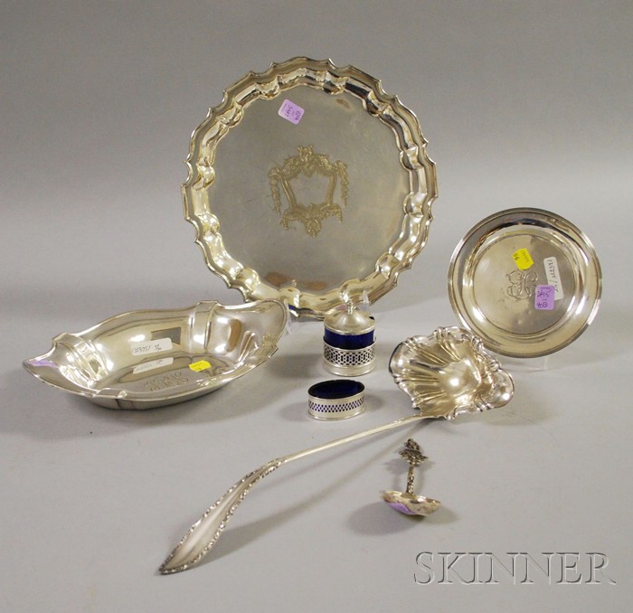 Appraisal: Seven Sterling and Silver Plated Table and Serving Items Gorham