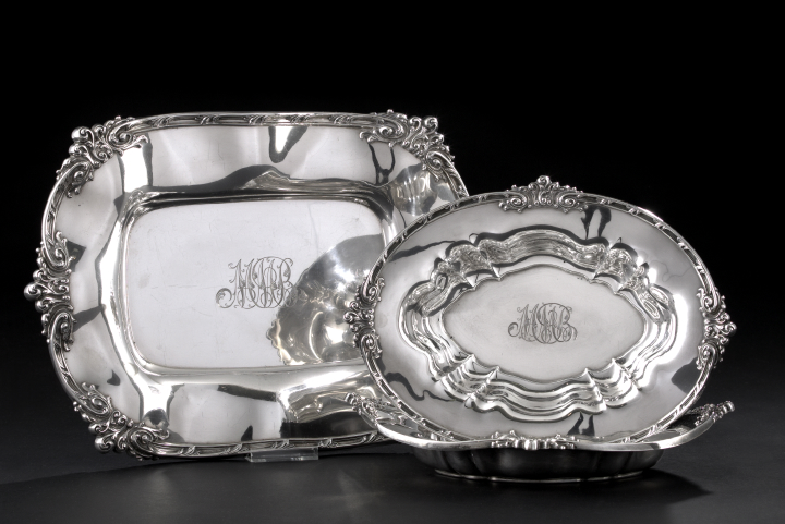 Appraisal: American Sterling Silver Serving Tray first quarter th century by