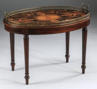 Appraisal: Two Sheraton style butler's low table early th century the