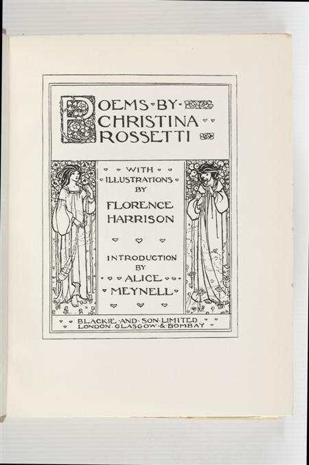 Appraisal: Harrison Florence - Rossetti Christina Poems London Glasgow Bombay Blackie