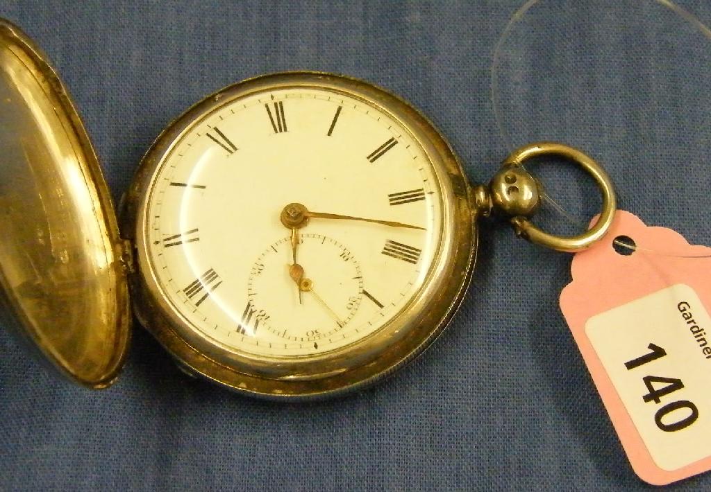 Appraisal: Silver fusee lever engine turned pocket watch hallmarked London the