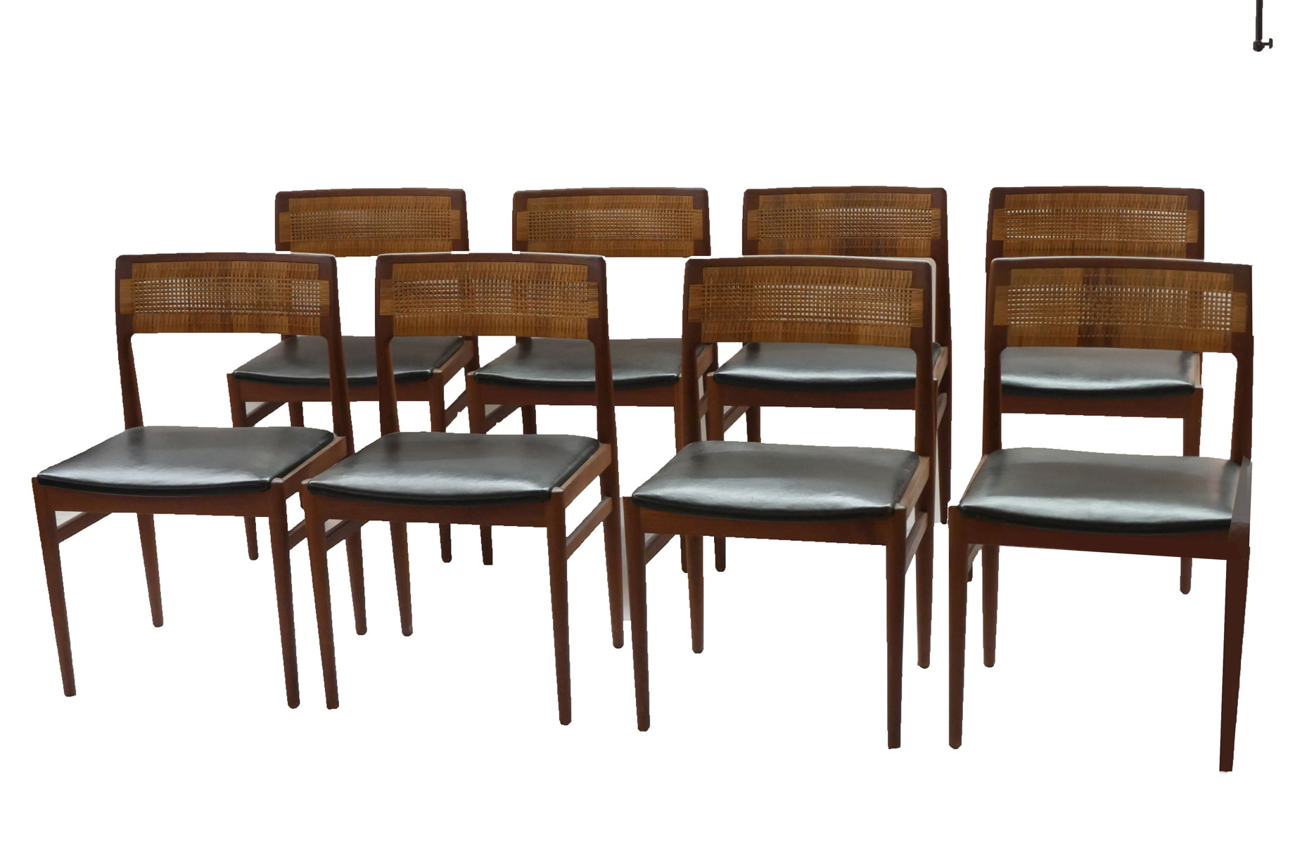 Appraisal: PC ILLUMS BOLIGHUS MID-CENTURY MODERN DINING CHAIRS Teak side chairs