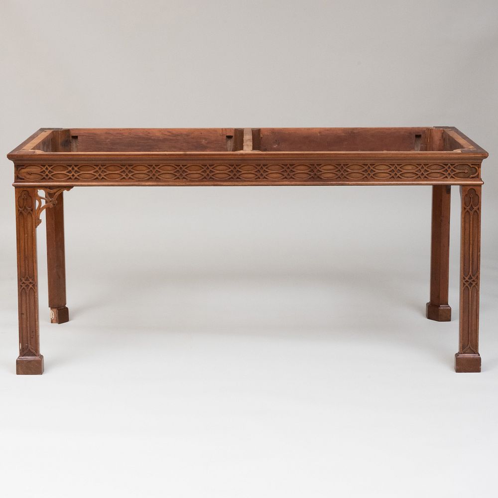 Appraisal: George III Style Mahogany Console Table of Recent Manufacture Lacking