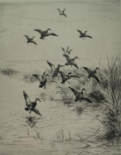 Appraisal: Roland Clark etching and drypoint Roland Clark American - -