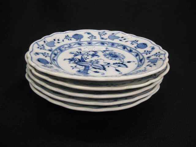 Appraisal: Meissen Blue Onion Porcelain Salad Plates '' excellent