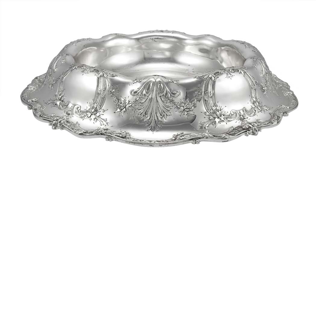 Appraisal: Redlich Co Sterling Silver Footed Center Bowl Of shaped circular