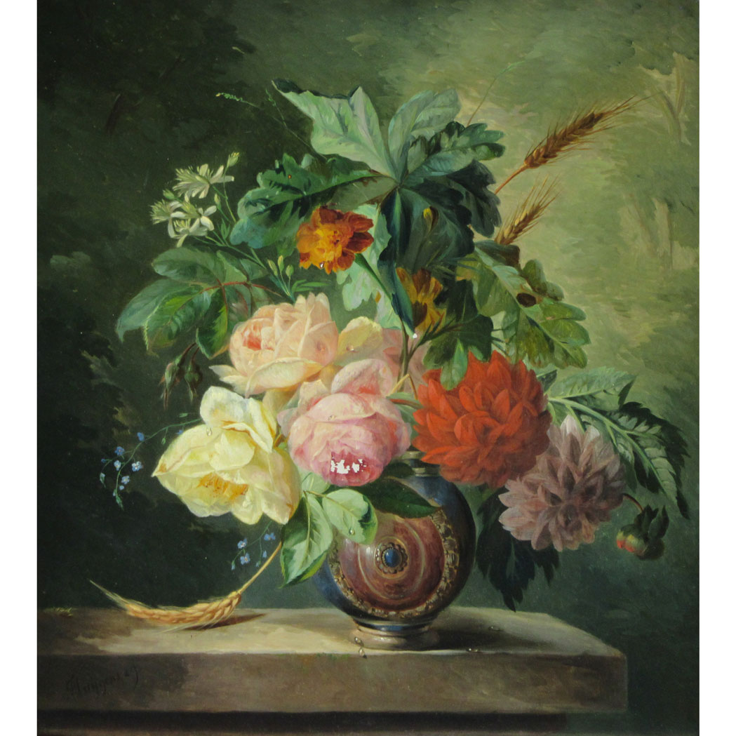 Appraisal: Francois Joseph Huygens Belgian - Still Life with Flowers on