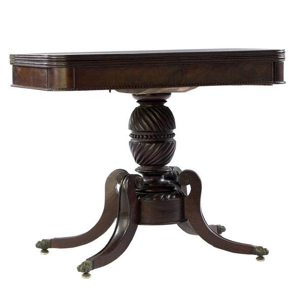 Appraisal: Federal games table in mahogany th C x x