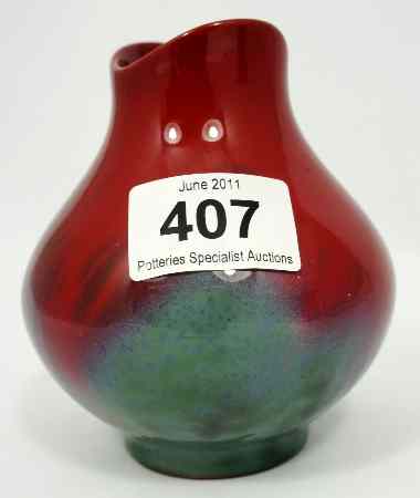 Appraisal: Royal Doulton Flambe Veined Vase in Sung Colours height cm