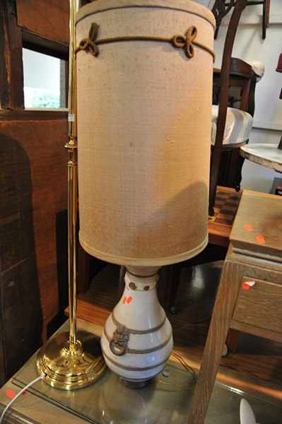 Appraisal: A CLASSICAL THEMED LAMP BASE WITH SHADE