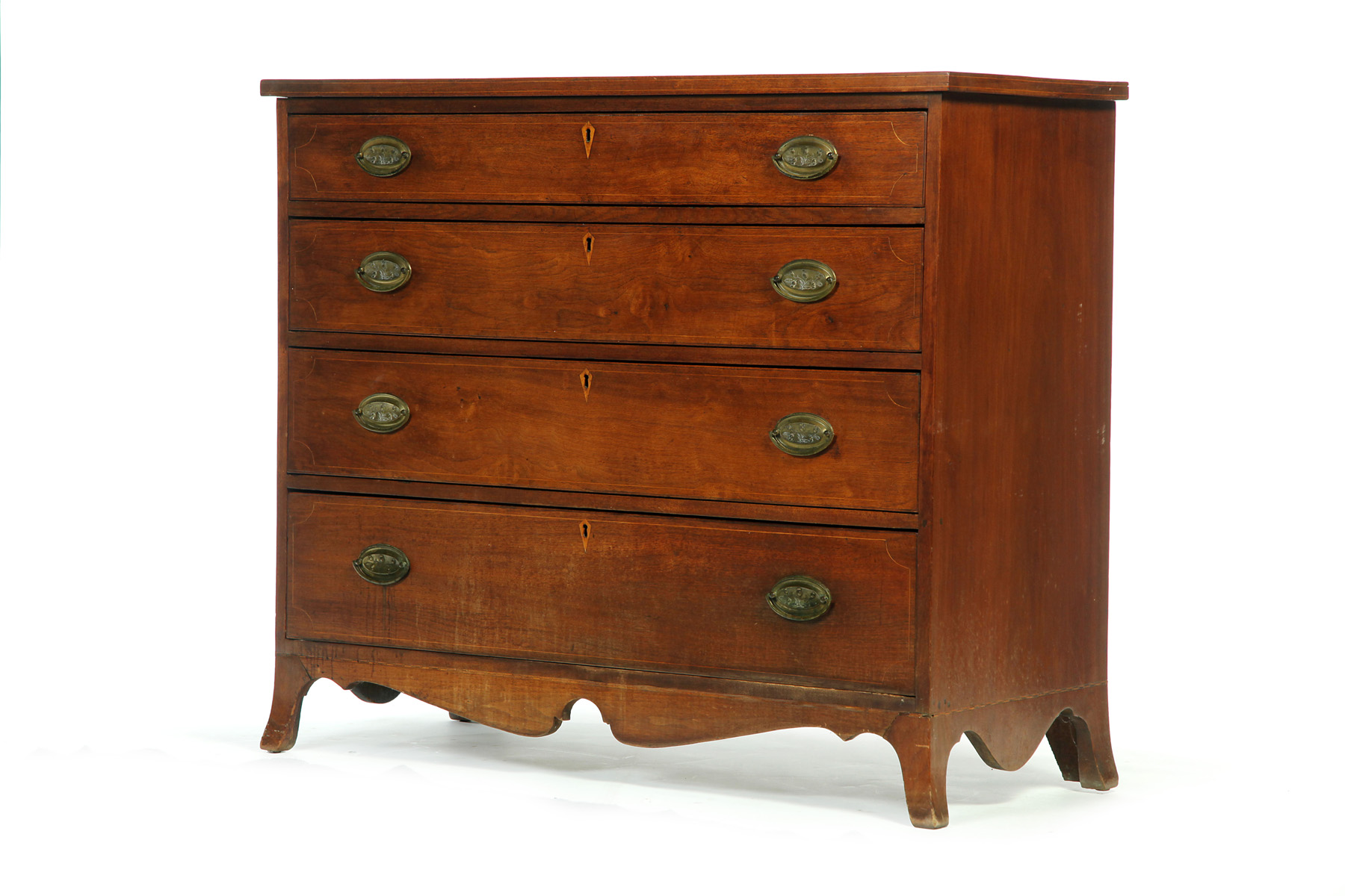 Appraisal: AMERICAN HEPPLEWHITE INLAID CHEST OF DRAWERS Late th-early th century