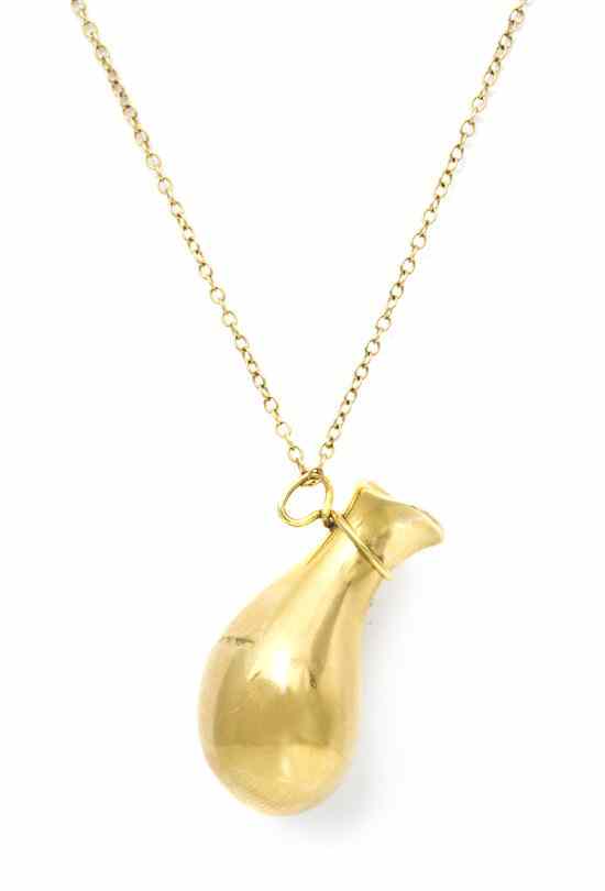 Appraisal: An Karat Yellow Gold Necklace Elsa Peretti for Tiffany Co