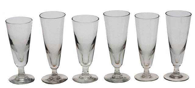 Appraisal: A MATCHED SET OF SIX TH CENTURY TAPERING CHAMPAGNE FLUTES