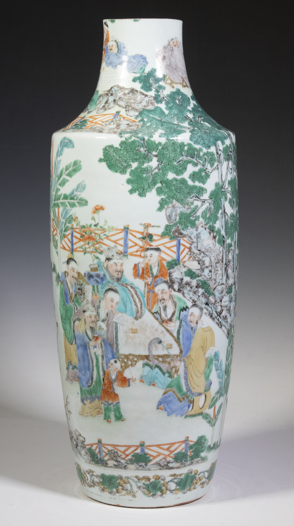 Appraisal: CHINESE PORCELAIN BALUSTER VASE Large th - th c Famille