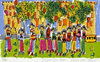 Appraisal: Susan Pear Meisel - Happy New Year colored print on