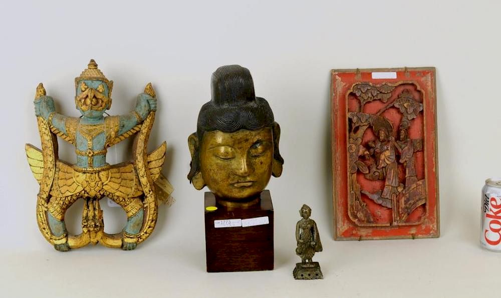 Appraisal: Group Four Asian Items Group of four Asian items comprising