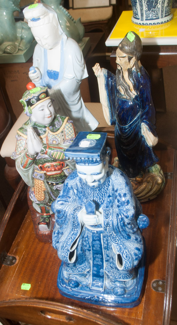 Appraisal: Four contemporary oriental figures