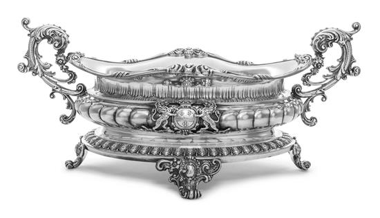 Appraisal: Sale Lot A Continental Silver Jardiniere Mid th Century of