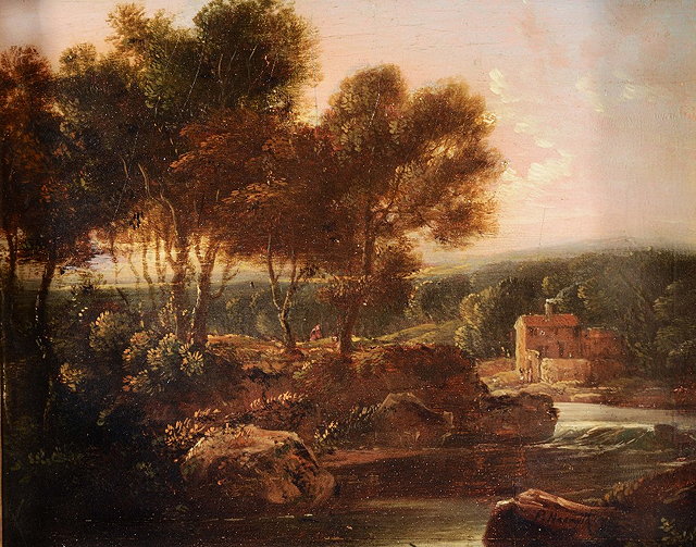 Appraisal: CIRCLE OF PATRICK NASMYTH - River landscape with trees and