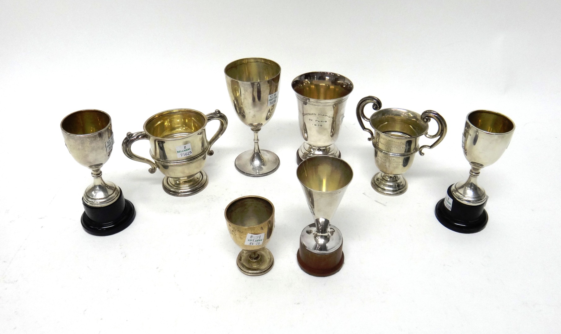 Appraisal: A silver twin handled trophy cup Sheffield Walker and Hall