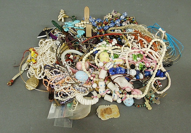 Appraisal: - Large group of ladies costume jewelry wristwatches accessories etc