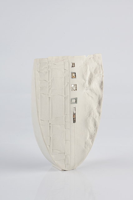 Appraisal: Gordon Cooke British b Sculptural formtextured and inlaid porcelainimpressed potter's