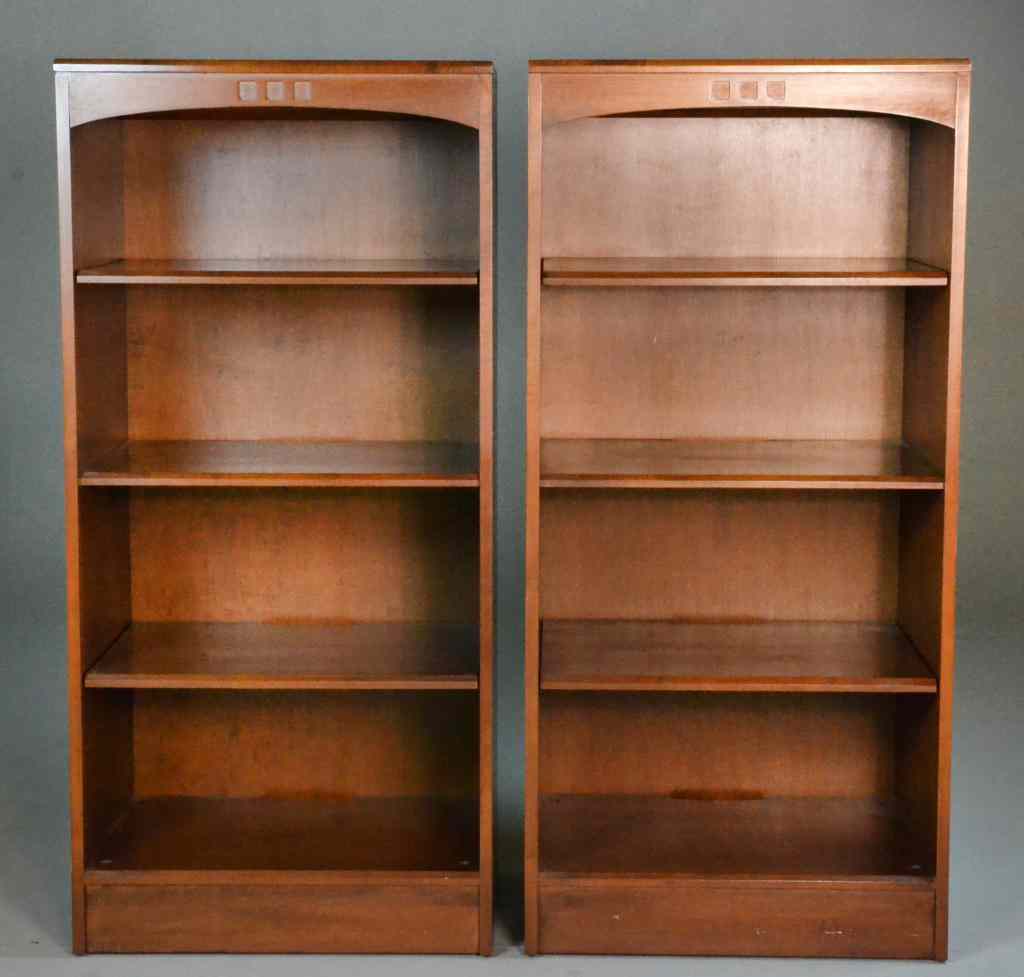 Appraisal: Ethan Allen Arts Crafts BookcasesAfter Charles Renee MacIntosh aving shelves