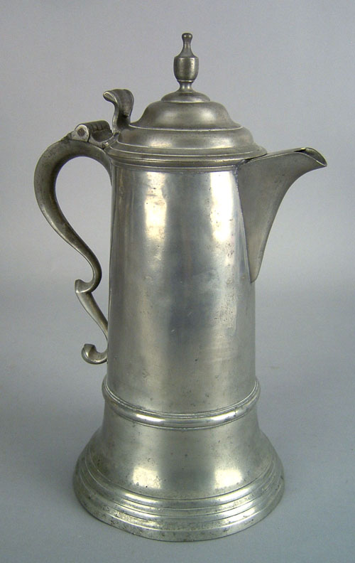 Appraisal: Hartford Connecticut pewter flagon early th c bearing the touch