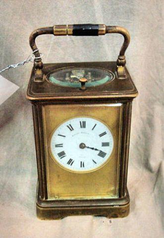 Appraisal: Carriage Clock Repeater pieces of glass as is From a