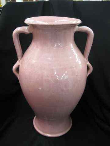 Appraisal: Cole North Carolina Pottery Floor Vase rose glaze handled ''