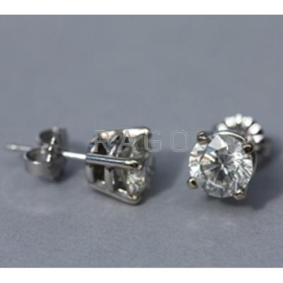 Appraisal: DIAMOND STUD EARRINGS Diamonds have been clarity enhanced approx cts