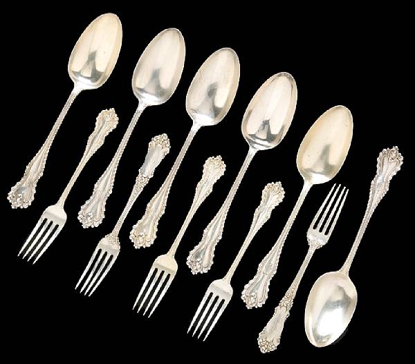 Appraisal: A sterling partial flatware setDominick amp Haff New York NYMazarin